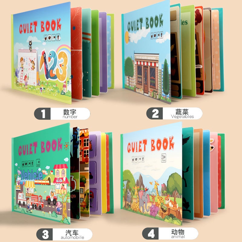 Children'S Early Education Enlightenment Quiet Paste Book Toys Handmade Material Package Educational Toys Baby Sticker Book - Image 5